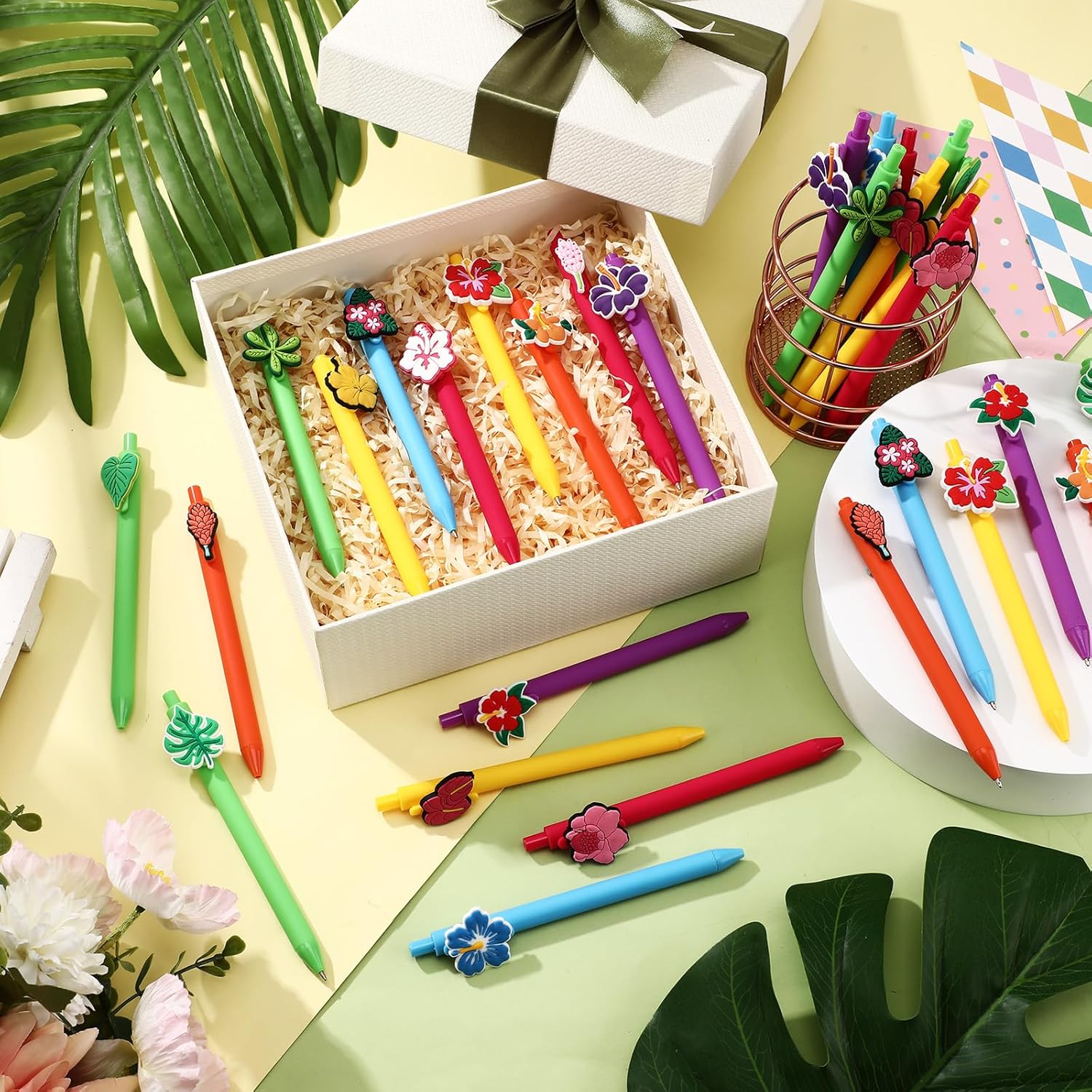 30 Hawaiian Luau Ballpoint Pens Summer Party Favors Gift Set