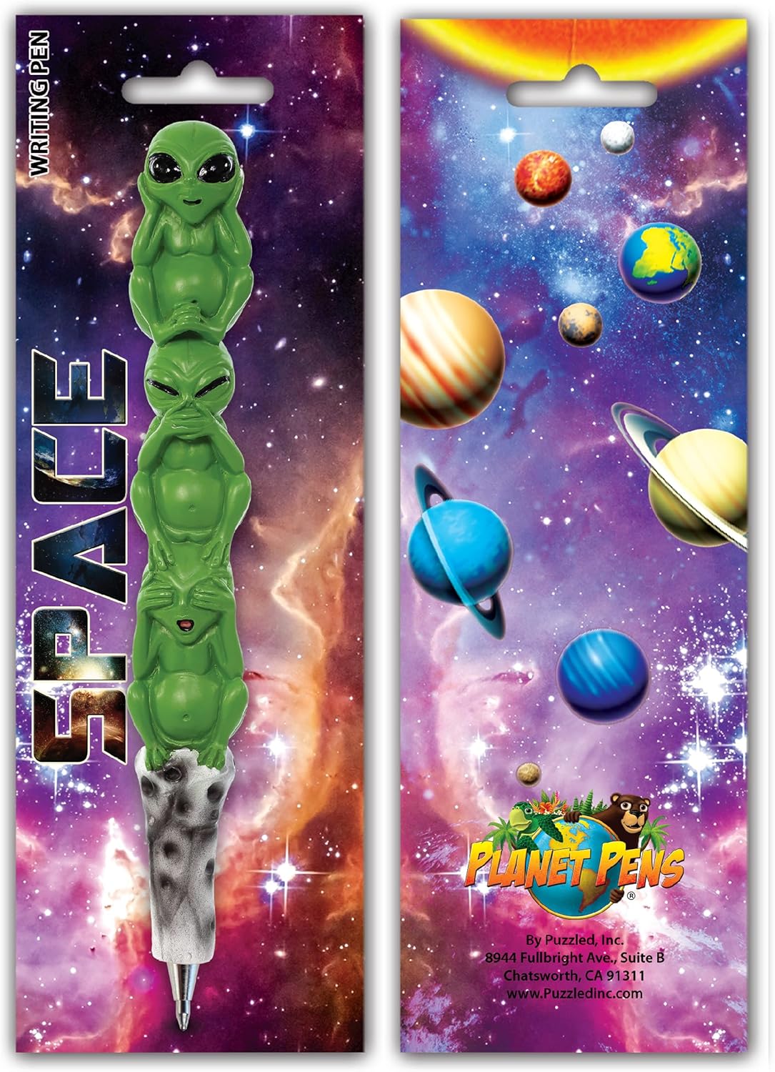 Three Wise Aliens Novelty Pen - 6 Inches Cool Fun Writing Tool