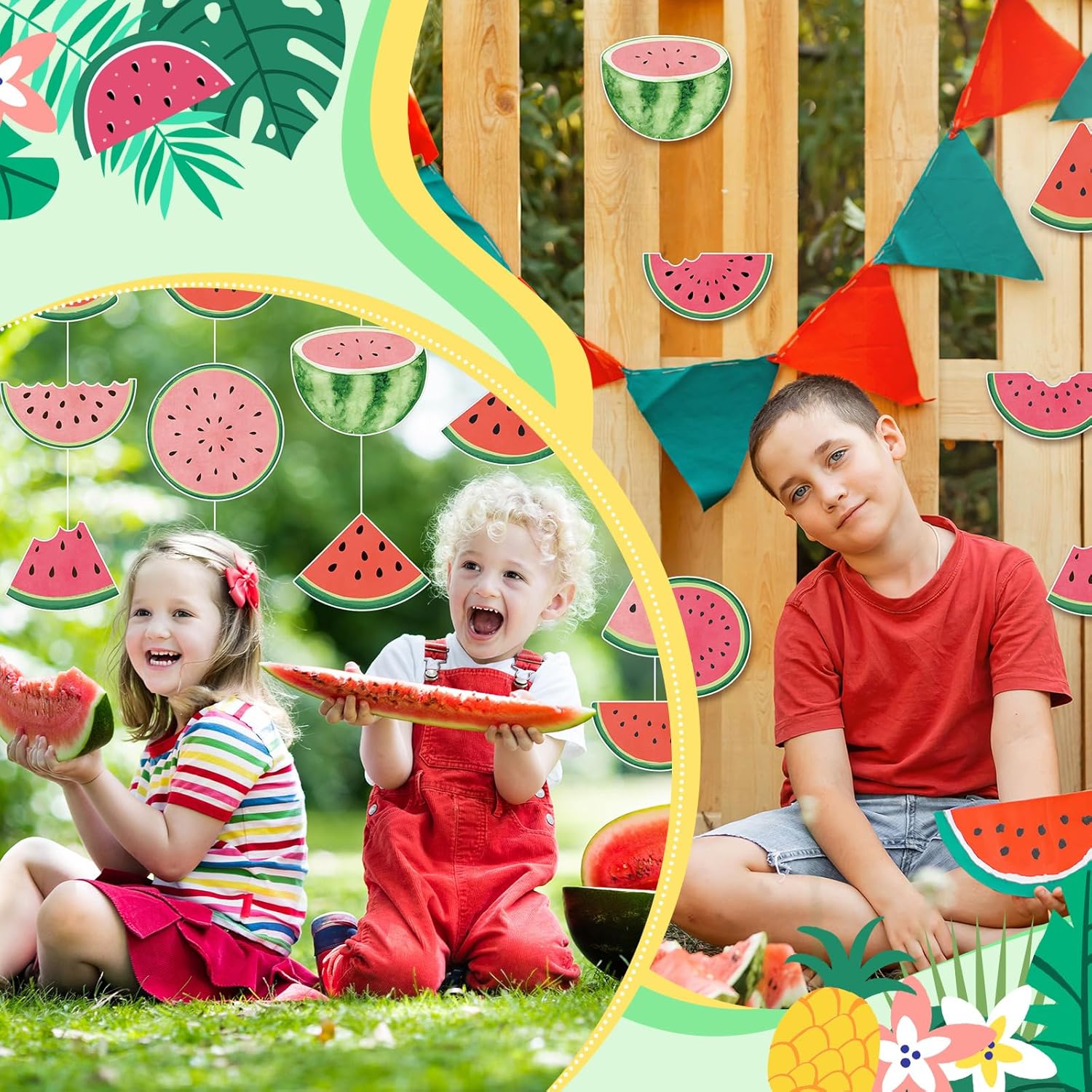 Seajan 60 Pcs Watermelon Bulletin Board Decorations