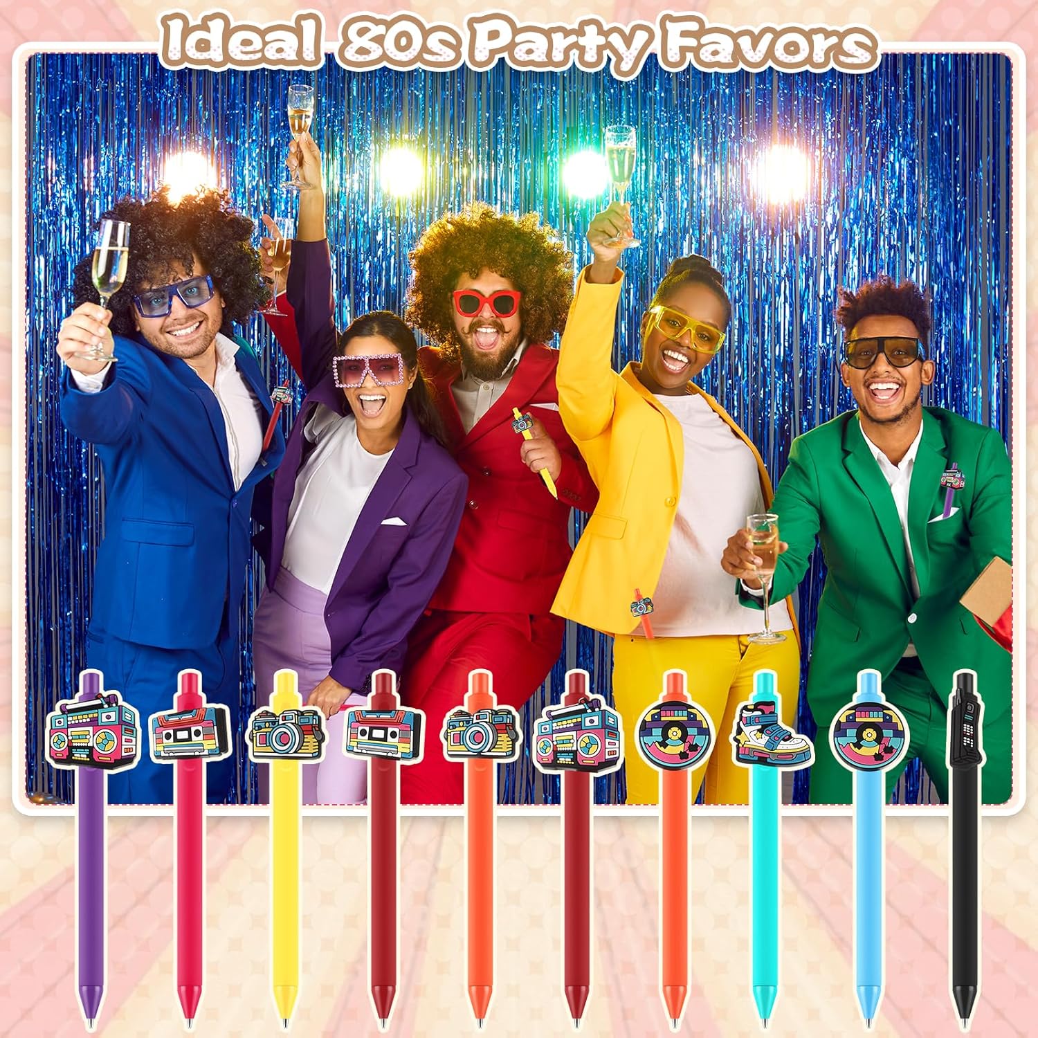 20 Pcs Retro 80s 90s Music Themed Ballpoint Pens