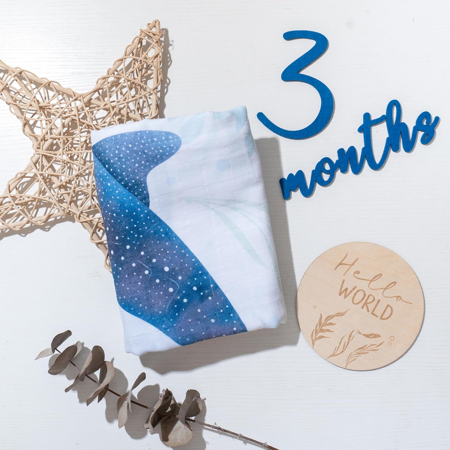 Miaoberry Ocean Baby Milestone Blanket for Boys