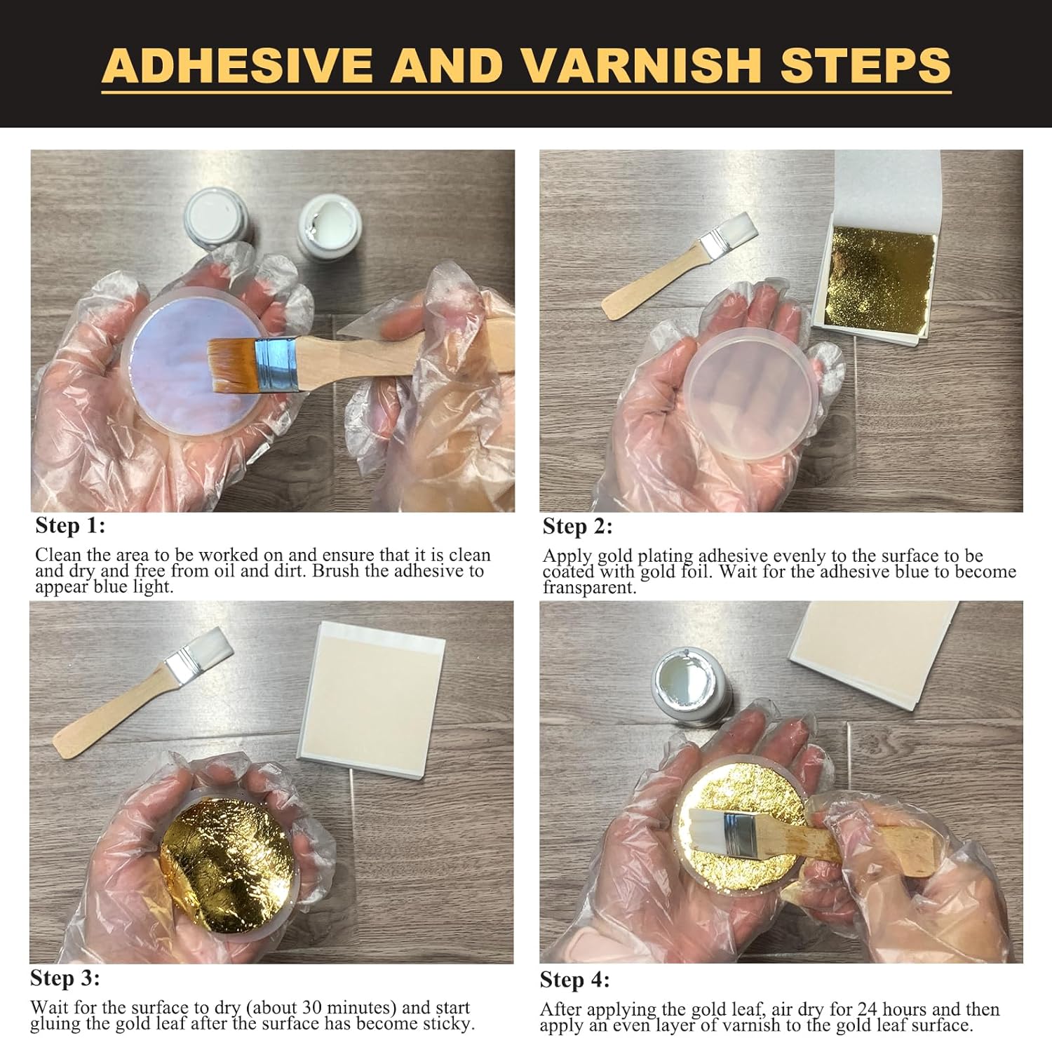 Gold Leaf Gilding Adhesive Set for Arts and Crafts