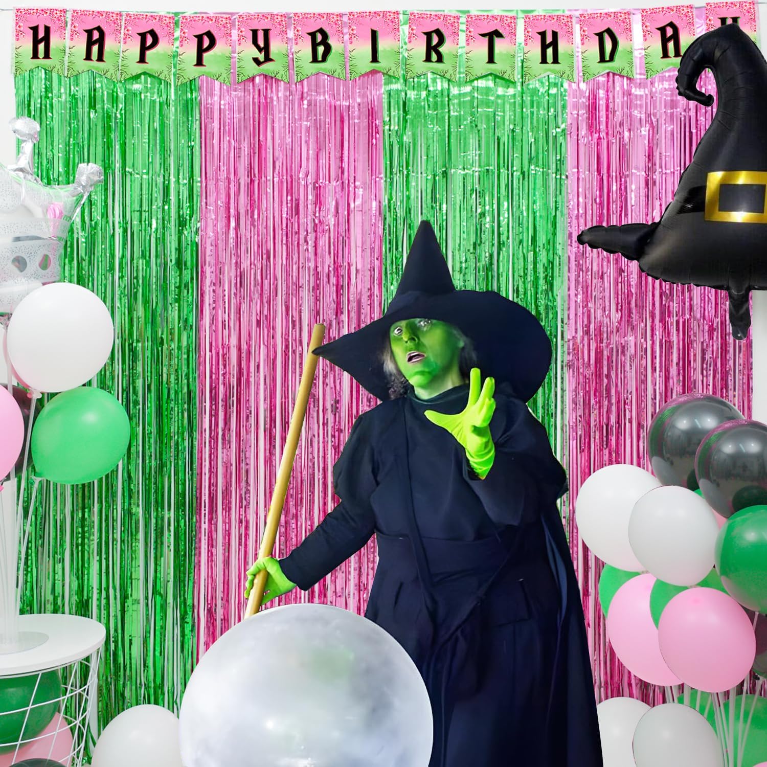 Witch Themed Birthday Photo Backdrop Decorations 2 Pack