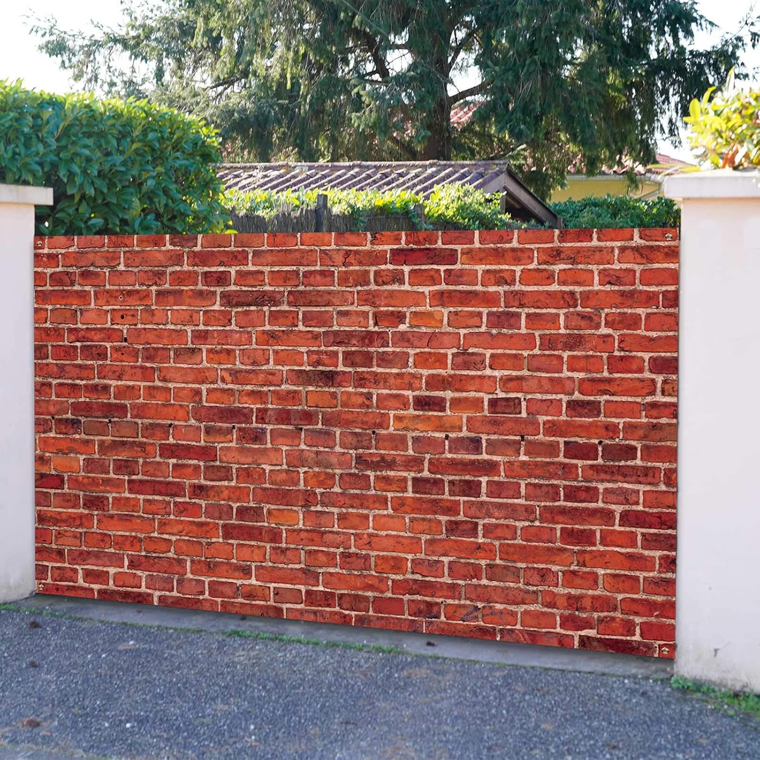 Red Brick Wall Party Backdrop Banner 728 x 433 Inch