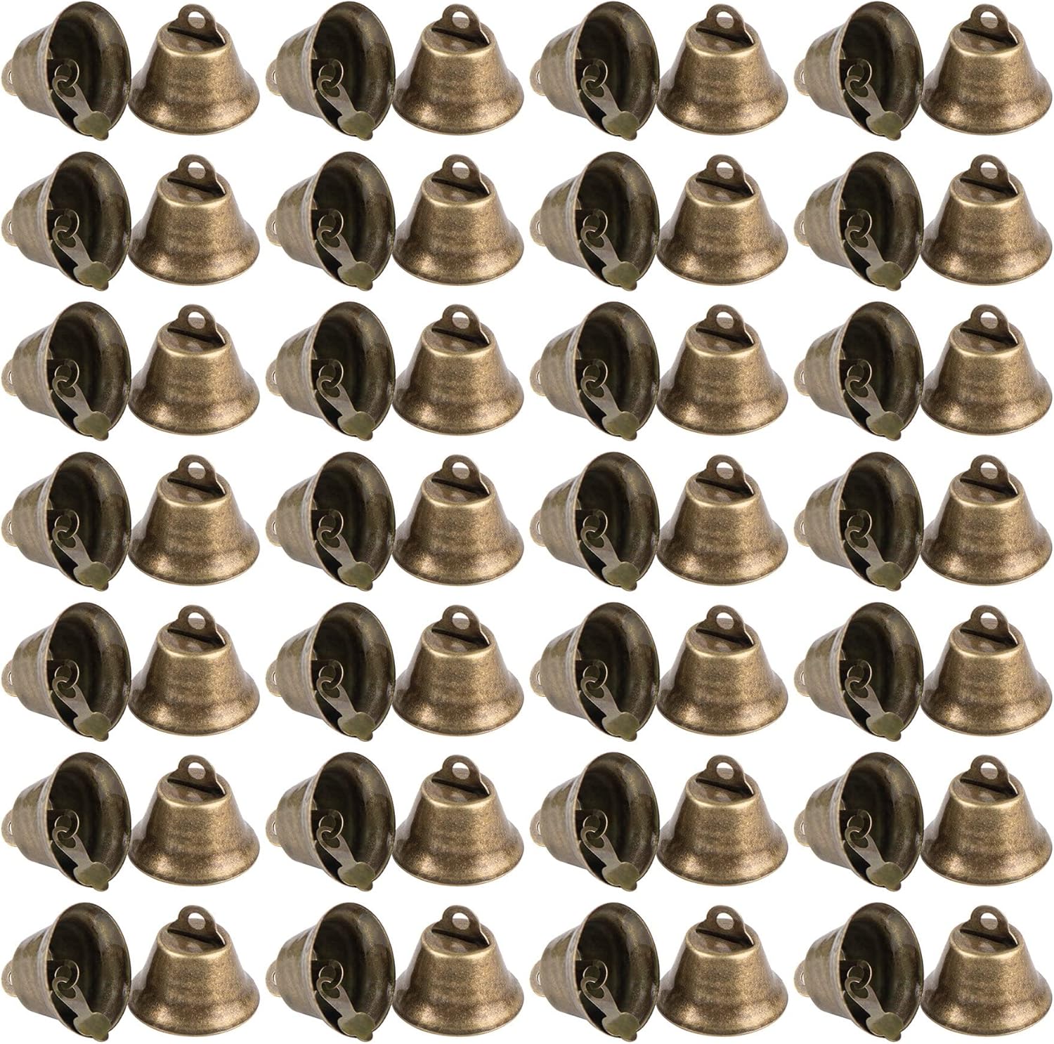 AUEAR 60 Pack Bronze Mini Jingle Bells 26mm Craft Decorations