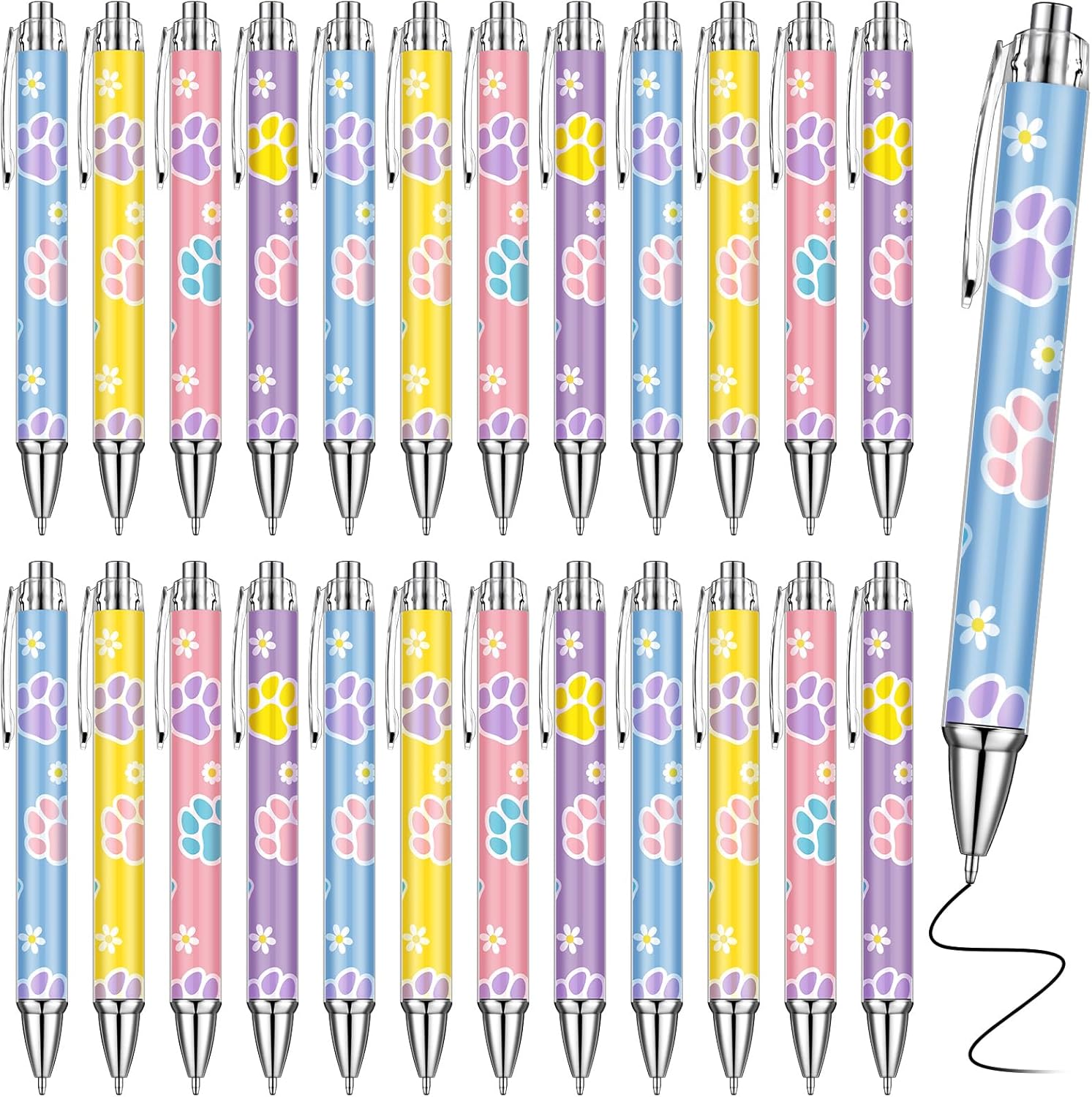 24 Pcs Blue Dog Pens for Party Classroom Office Supplies