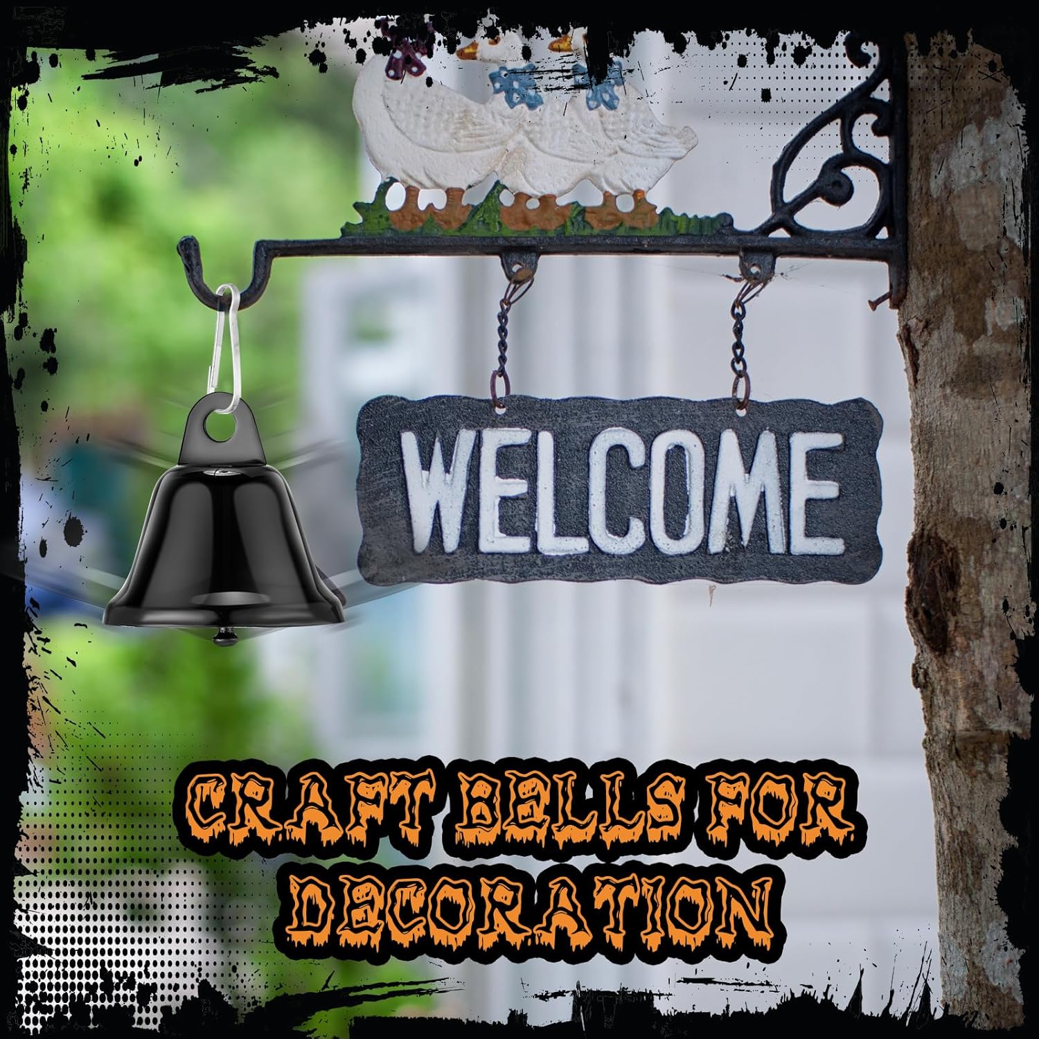 30 Piece Brass Bells with Spring Hooks for Crafts