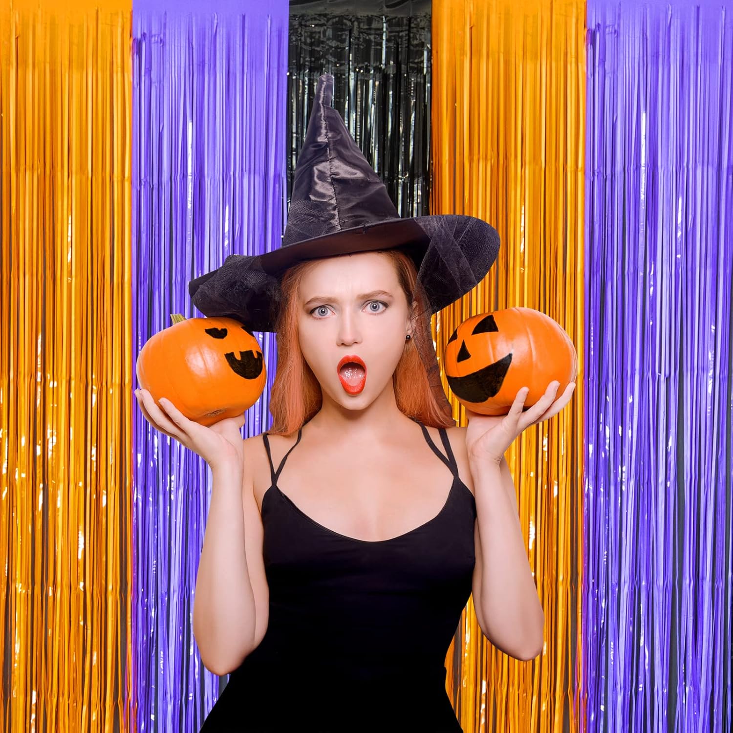 LOLStar 3 Pack Photo Booth Props Halloween Backdrop Curtains