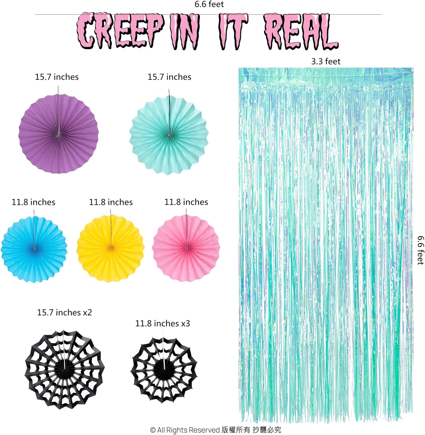 Cheerland Halloween Party Decor Backdrop Set