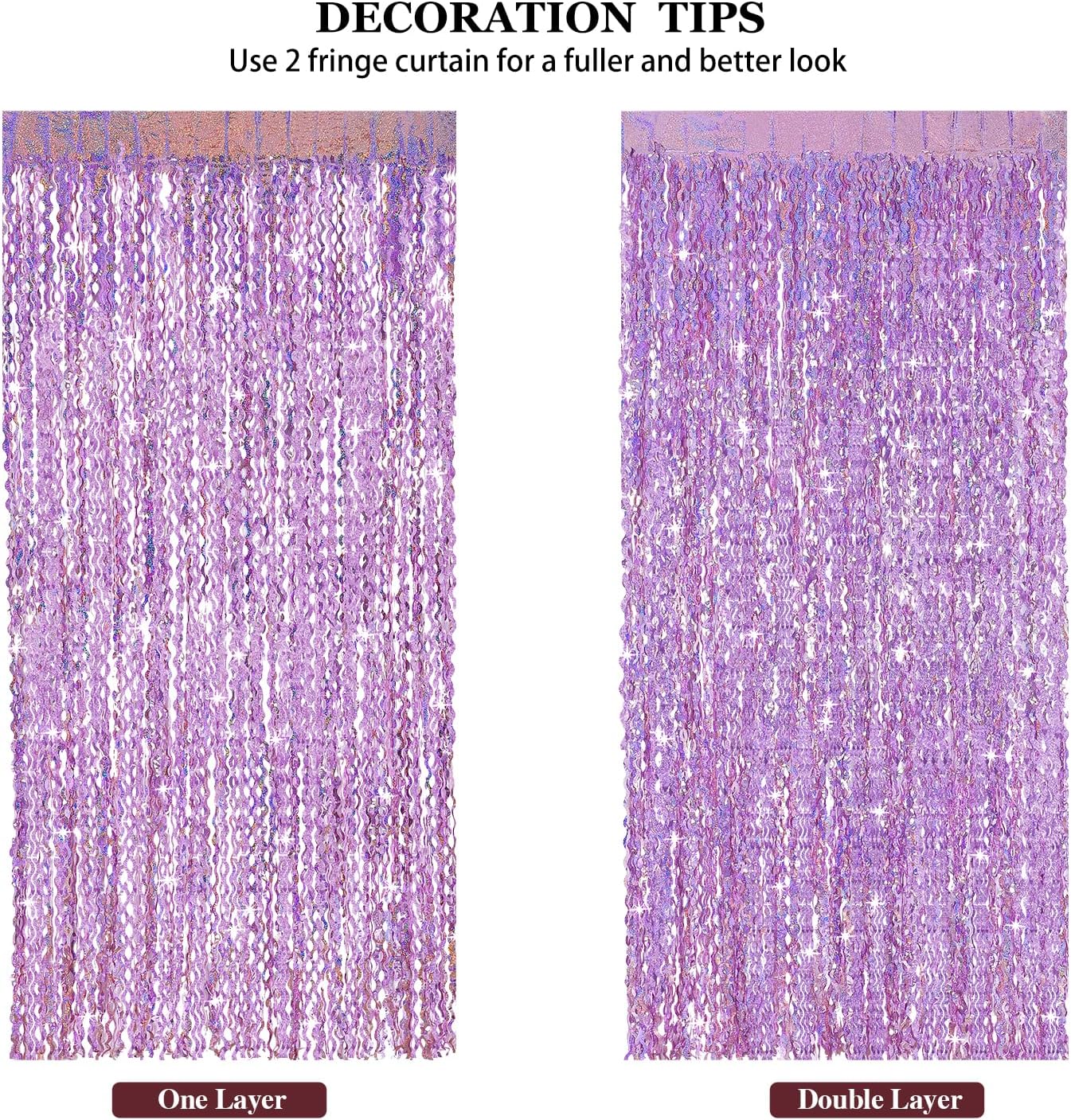 4 Pack Pink Tinsel Curtain Party Backdrop