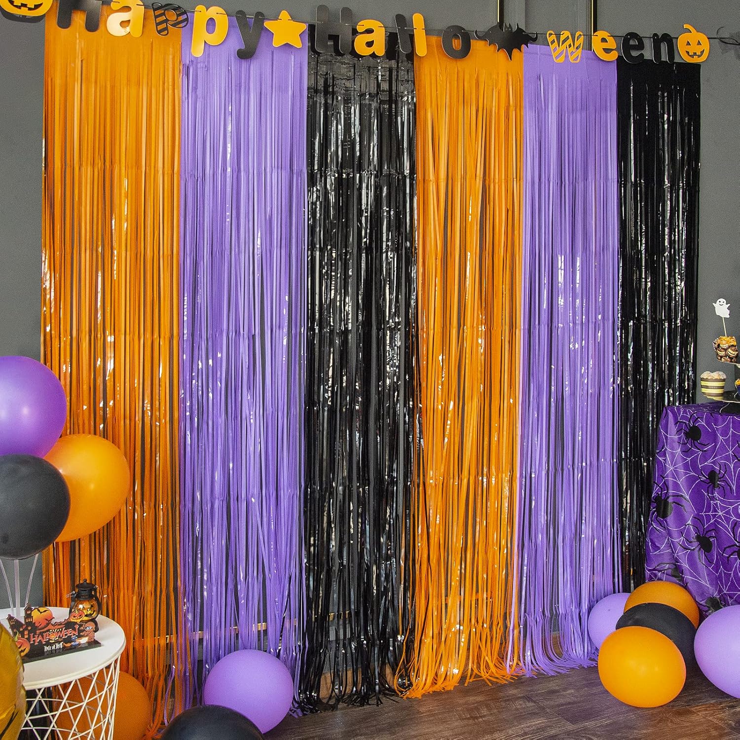 LOLStar 3 Pack Photo Booth Props Halloween Backdrop Curtains