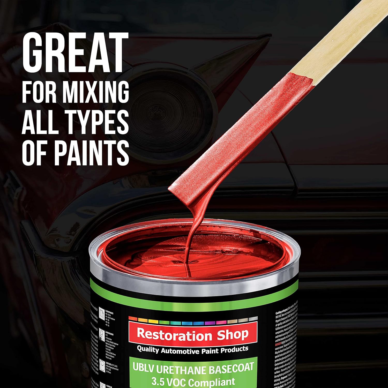 Custom Shop Paint Sticks - 100 Sticks 12 Inch Premium Wood Stirrers