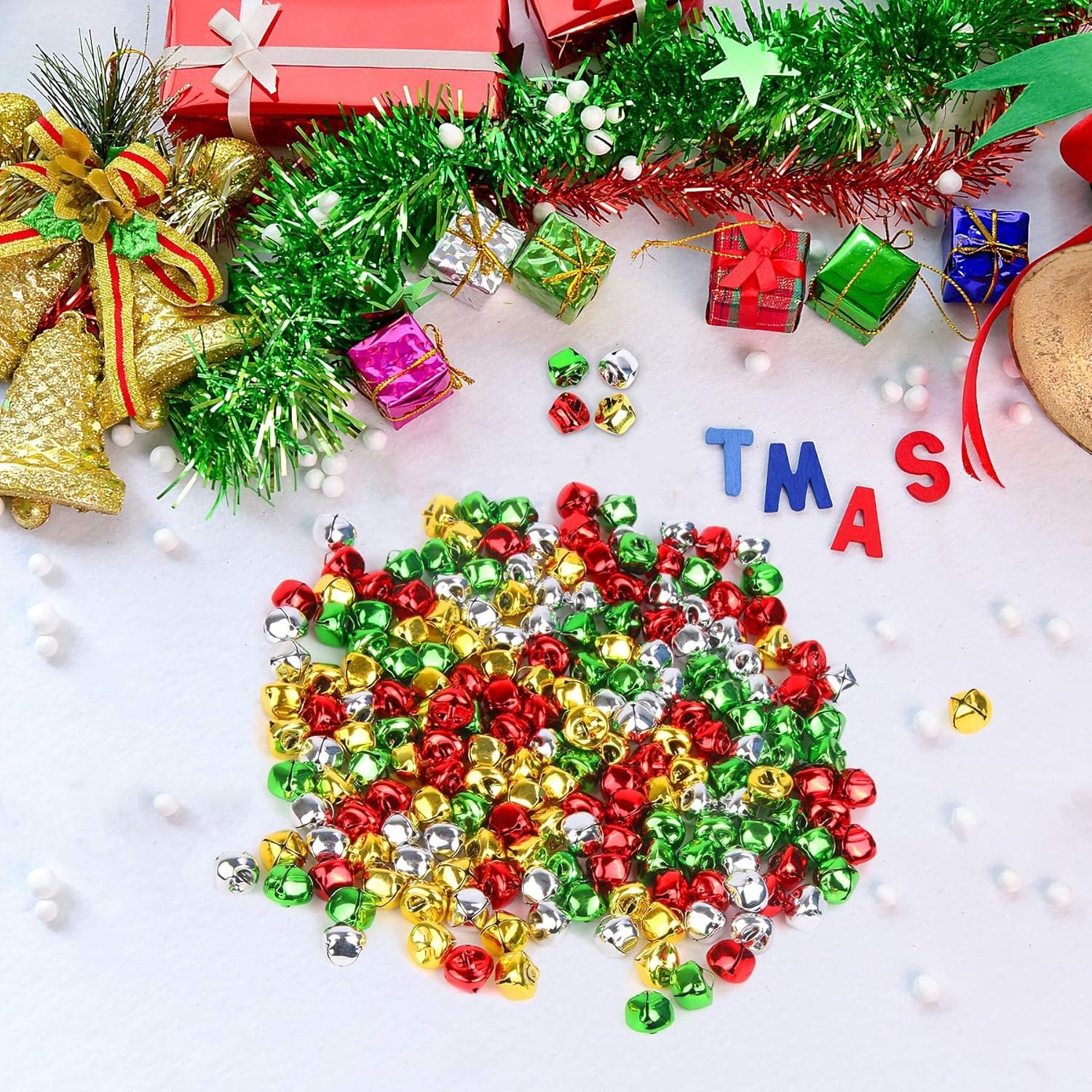 Augshy 120 Piece Jingle Bells Christmas Decor Set