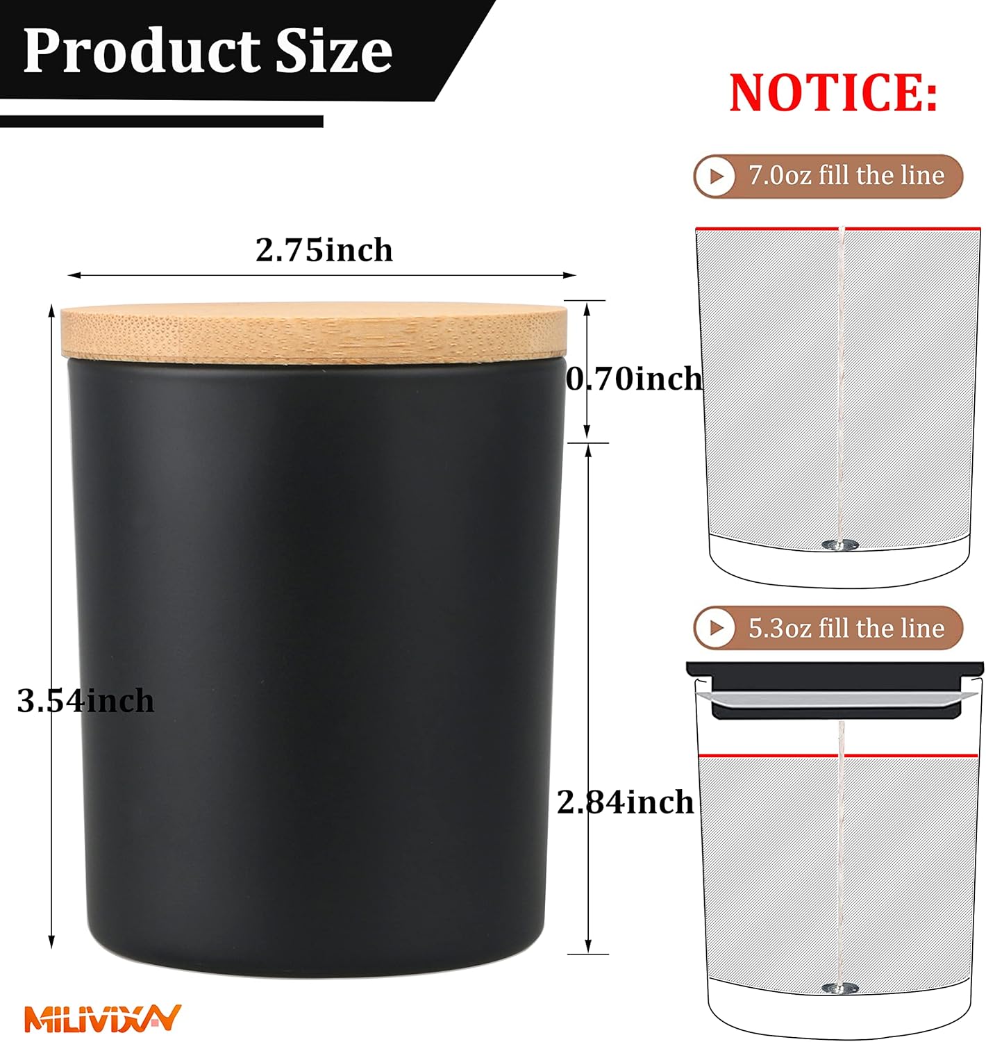 MILIVIXAY 12 Pack Glass Candle Jars with Lids and Candle Making Kit
