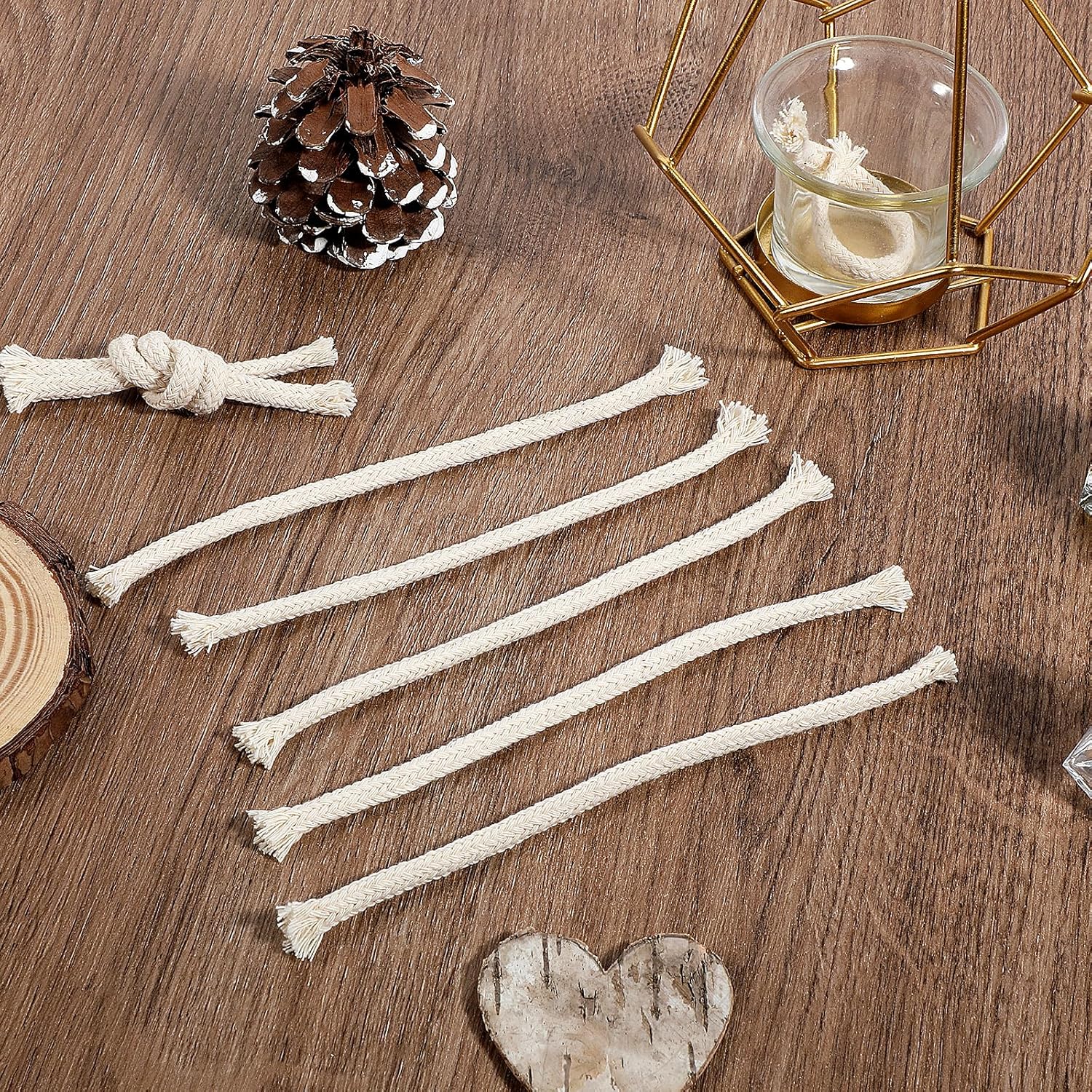 20 Pcs Cotton Braided Lamp Wicks for Oil Lamps and Candles