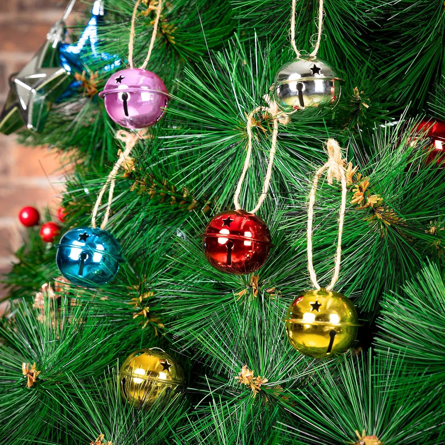 18PCS Large Jingle Bells for Christmas Crafts and Decor