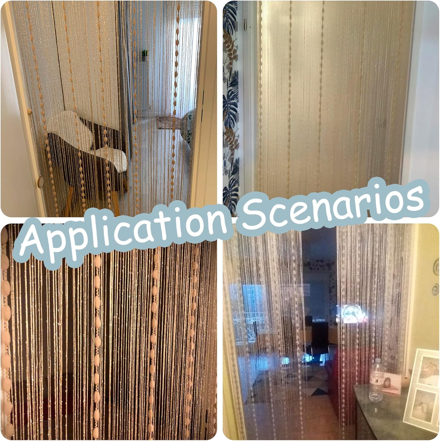 Hysenm 39x79 Inch Curtain with Glitter Fringe
