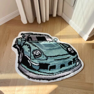 Enthusiast Racing Car Shaped Tufting Rug Soft Tufted An-slip Floormat Sofa Feet Mat Carpet Entrance Doormats Absorbent