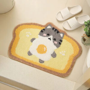 Soft Non-Slip Carpet Cute Bathroom Bath Mat Plush Microfiber Super Absorbent Door Mat Wear-Resistant Bedroom Kitchen Rugs