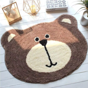 Modern Nordic Cotton Fiber Bath Mat Super Absorbent Bathroom Carpet Cute Lovely Bear Soft Carpet The Bedroom Mat Hall Carpet Pad